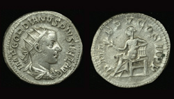 Gordian III, AR Antoninianus, Apollo reverse